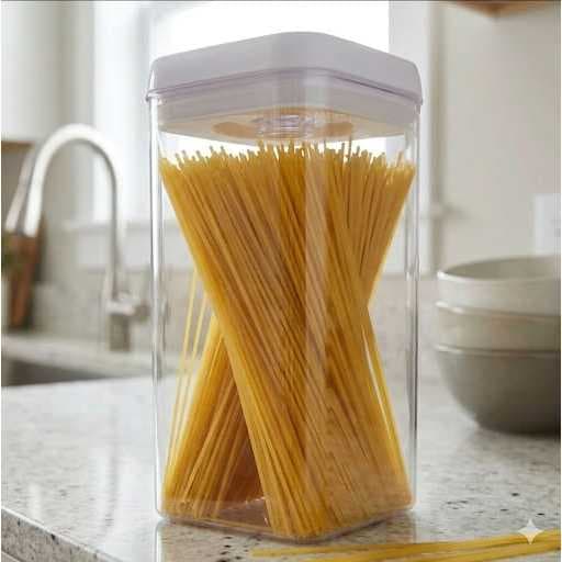 Pote Hermético Quadrado 1800ml | Tampa com Trava e Alça | Vedação em Silicone | Organização