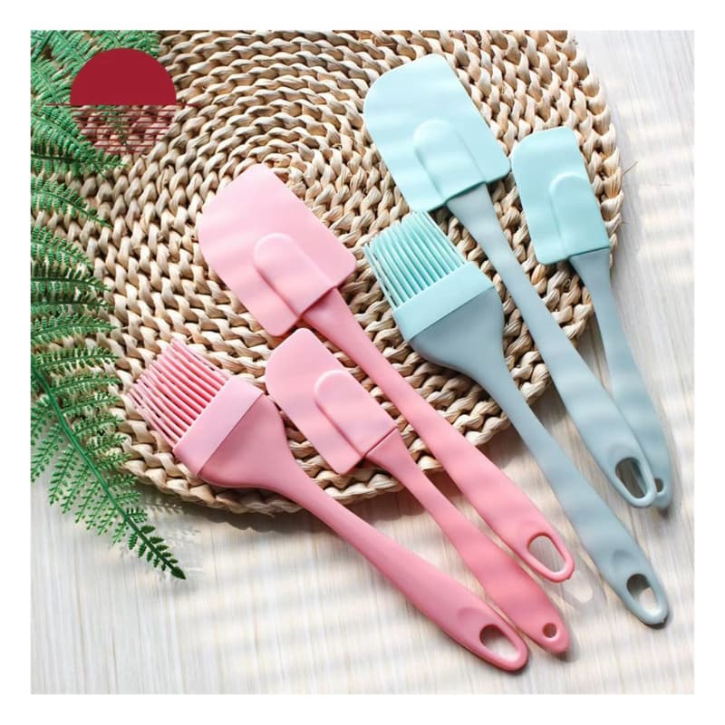 1.	Kit Utensílios de Silicone 3 Peças Espátula + Pincel Culinário Cozinha Confeitaria Antiaderente