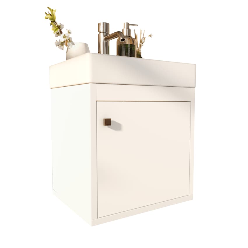 Gabinete Madrid Compacto Armário com Nicho Organizador Lavabo Pia de Banheiro Cores