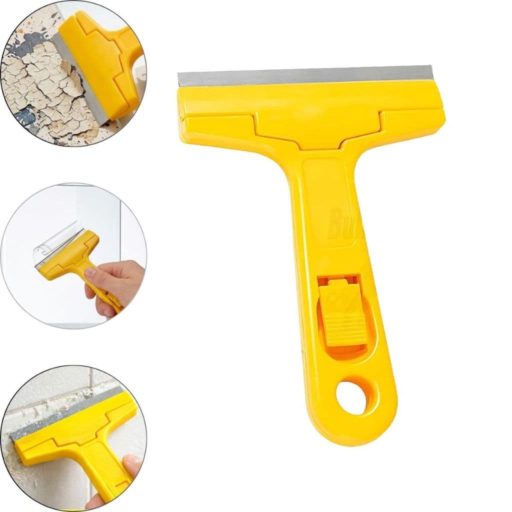 Estilete Raspador Ratinho Profissional Vidros Tintas Piso Cerâmica Limpeza Pesada Nao Risca Vidro