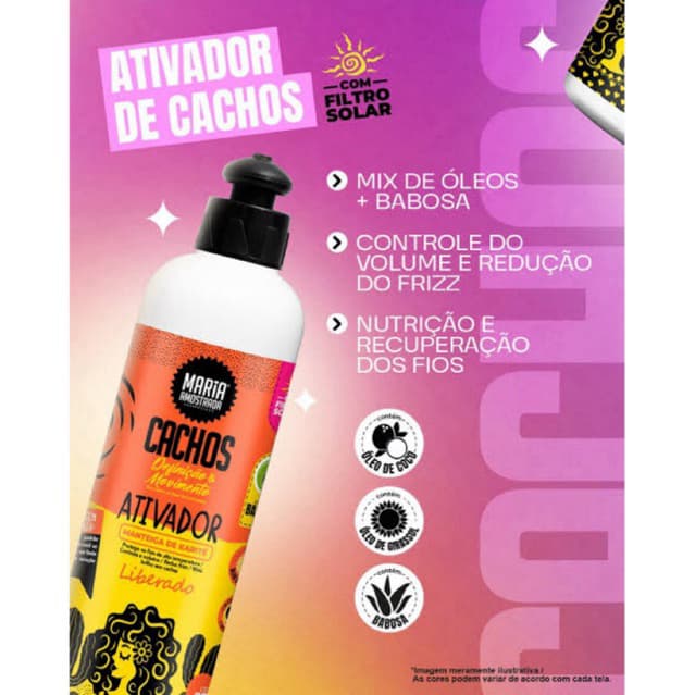 Ativador de Cachos /  Creme de Pentear Maria Amostrada 270g