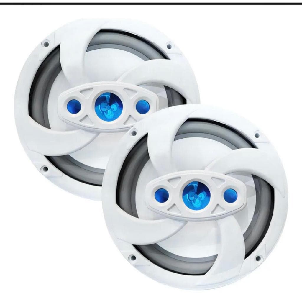 Par Alto Falante Marinizados Barco Lancha 200w Marítimo Cor Branco Branco