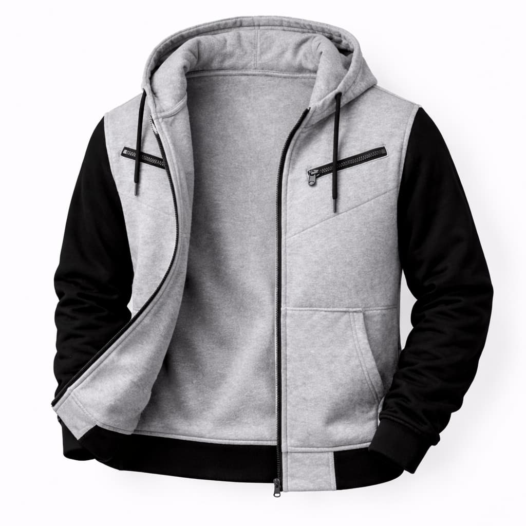 Blusa Moletom de Capuz Casaco de Ziper Agasalho  Para o Frio Moda Inverno Modelo Unissex
