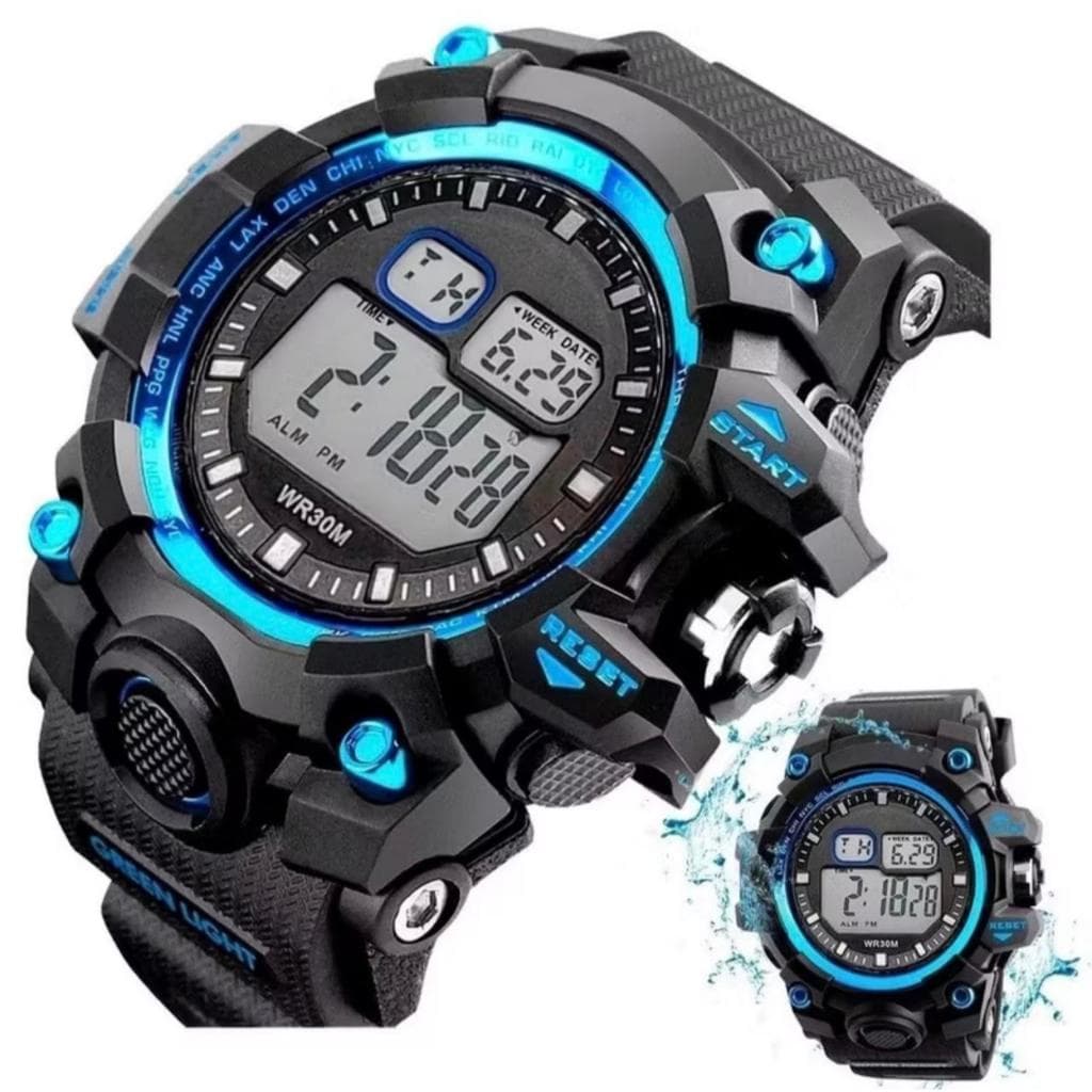 Relógio Masculino De Pulso Digital Sport Com Luz de Led A Prova D'água SK 01