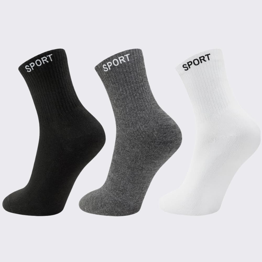 Kit 3 Meias Sport Cano Longo AQN SPORT