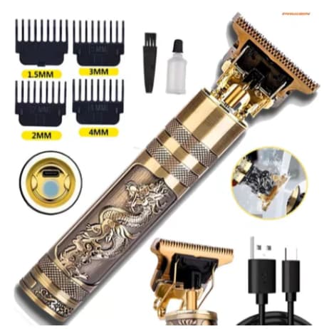 Maquina Dragão Recarregável De Acabamento Barba Profissional Cortar Pelos