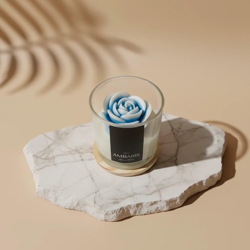 Vela Aromática Elegante em Vidro | Cera Vegetal | Vela Aromática Decorativa Premium