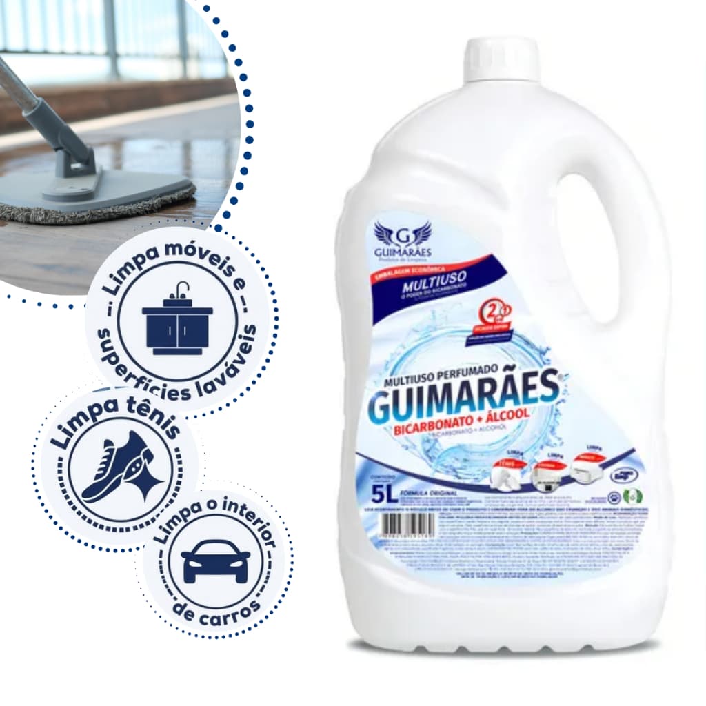 Limpador Perfumado Com Bicarbonato De Sódio E Álcool 5l multiuso