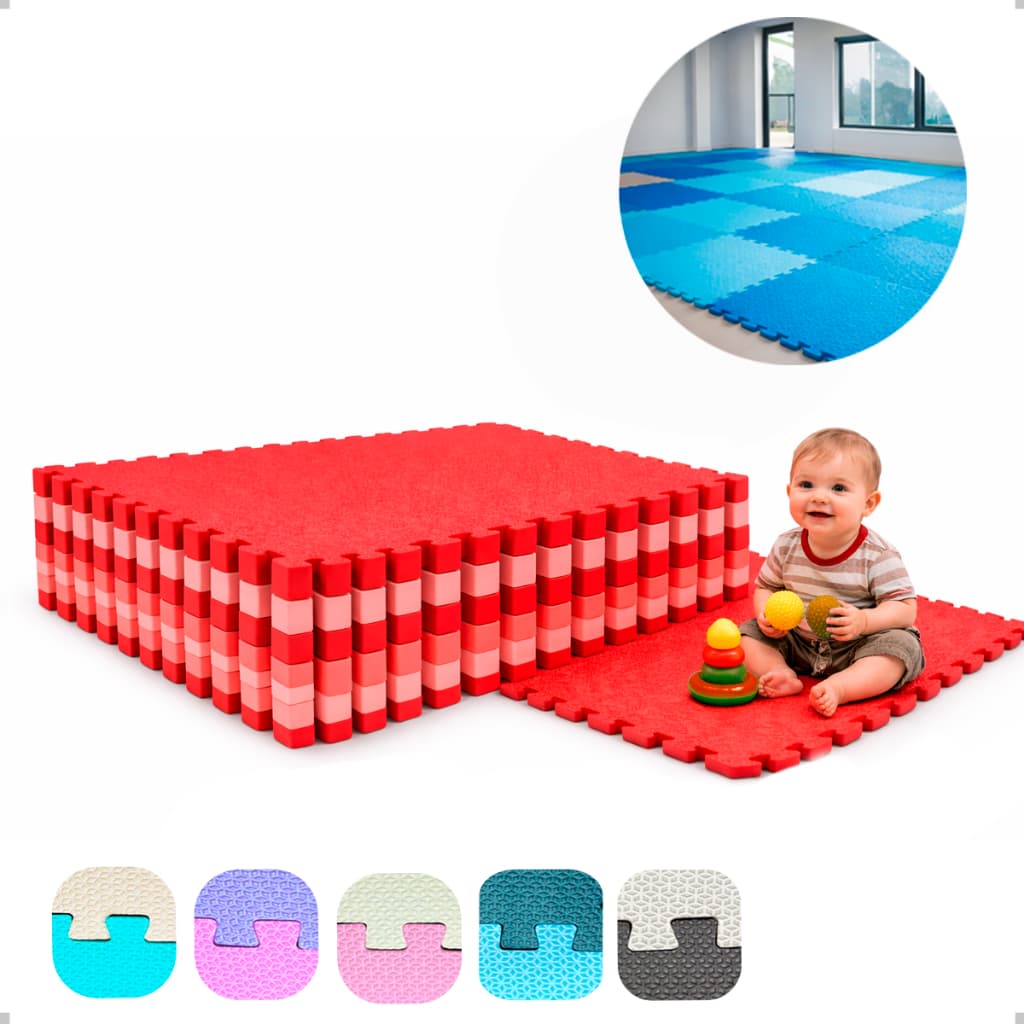 Tapete Tatame EVA Soft Touch 100x100cm 10mm Infantil Bebê Antiderrapante Babyland Piso Emborrachado