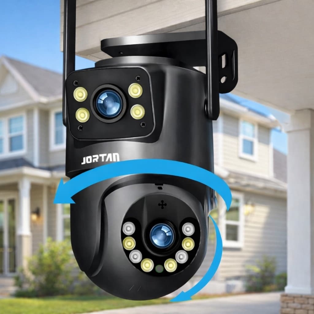 Câmera De Segurança a Prova de água Lente Dupla APP ICSEE IP66 Camera IP WiFi 360
