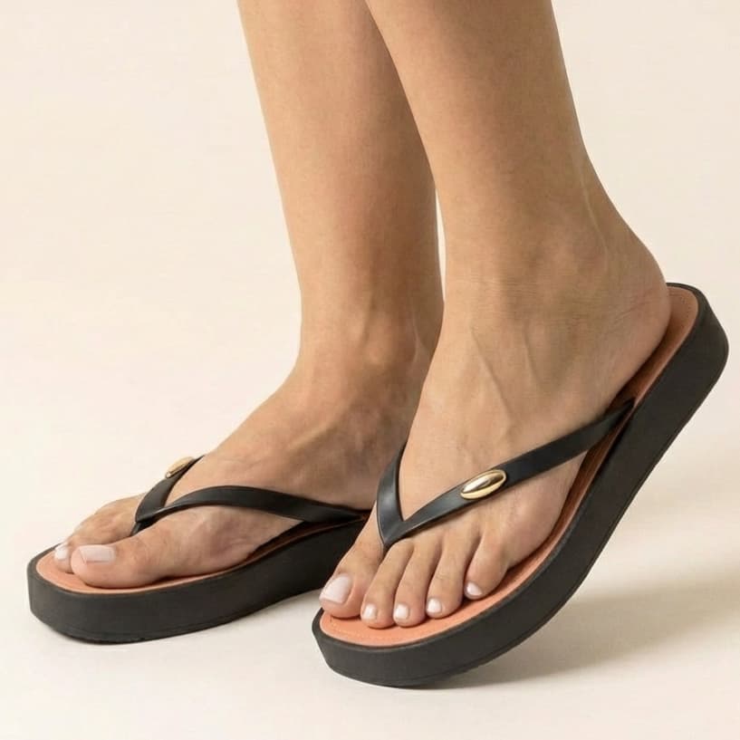 Sandália feminina Tamanco Saltinho Chinelo Casual  Bico Quadrado Confortável Elegante Envio Rápido