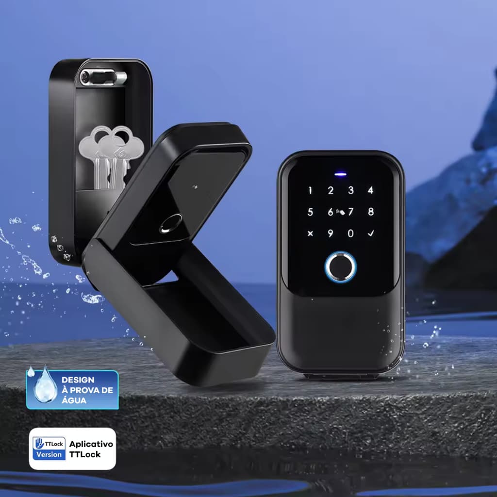 Caixa de Chaves com Senha App Wi-fi Smart Lock Anti Furto Airbnb Chaveiro Imobiliaria Portaria Remota
