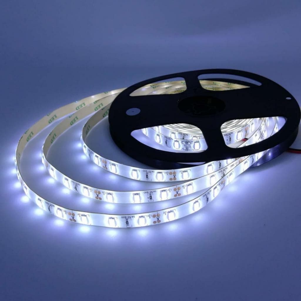 Fita De LED Ligação Direta 12v 36 LEDs/m 3m Branco Frio Sanca Quarto Espelho 3528
