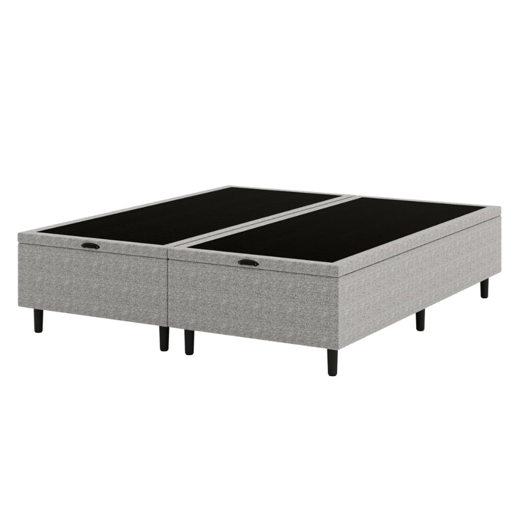 Base Cama Box Baú Queen Hypnos Cinza Umaflex Baú Organizador 158x198x42 Baú para Quarto
