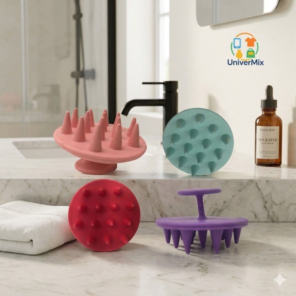 Massageador de Couro Cabeludo Anti Caspa Silicone Macio