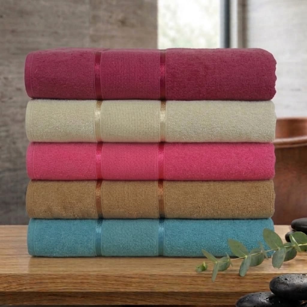Kit 4 Toalhas Banho Algodão 65x125cm Macia Prática Econômica Simples