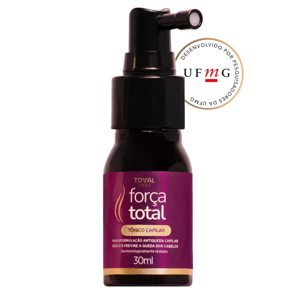 Tônico Capilar Crescimento Cabelo Antiqueda Nanoformulação Concentrado Spray 30ml Força Total