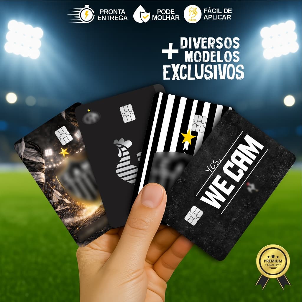 Adesivo Película para Cartão | Galo, CAM, Alvinegro,Times brasileiros, Futebol, Mineiro