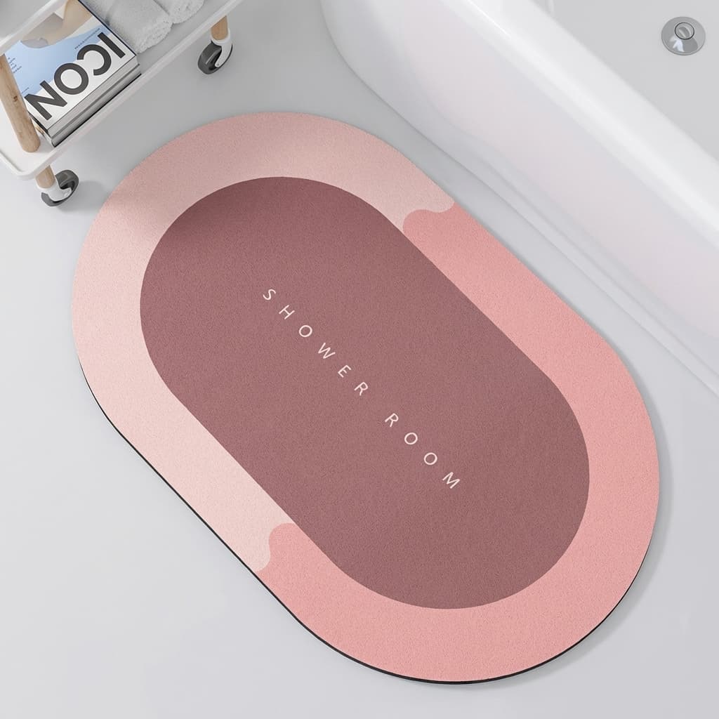 Tapete Absorvente Antiderrapante Microfibra Veludo Cristal Para Banheiro Cozinha Quarto Porta Secagem Rápida Macio