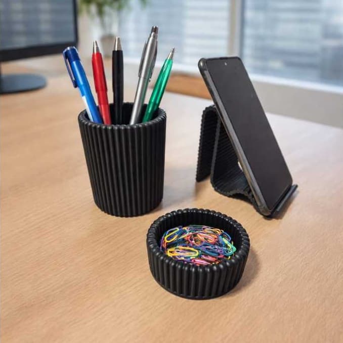 Organizador de mesa com suporte para celular Porta Caneta, Clips escritório home office