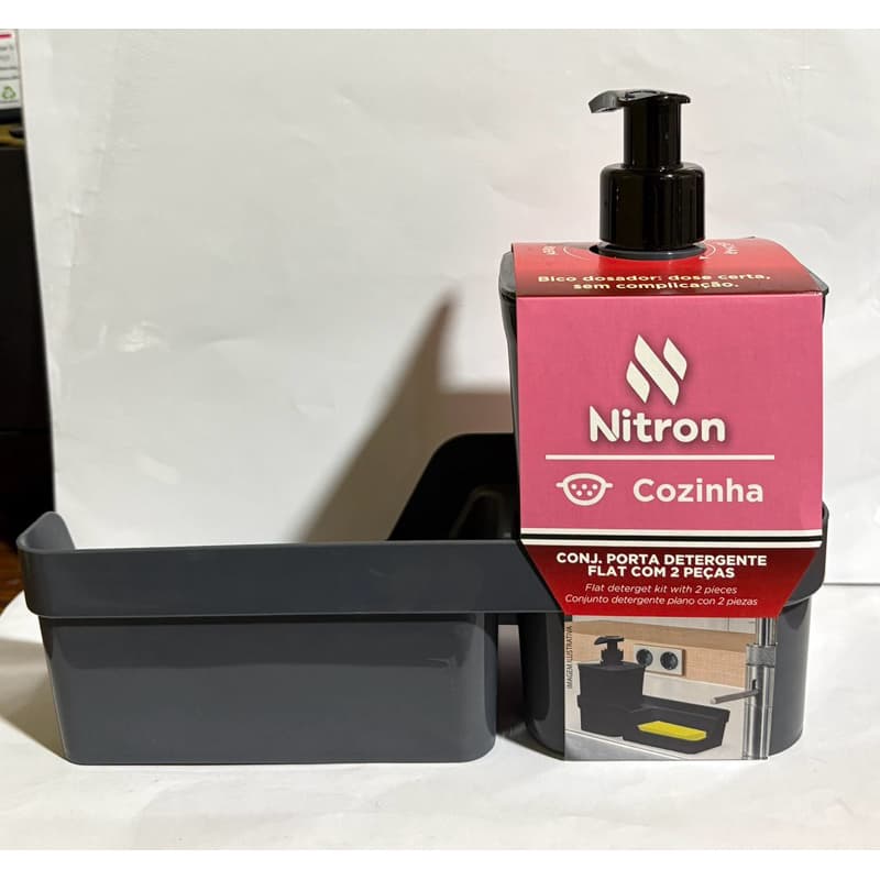Porta detergente flat com 2 peças