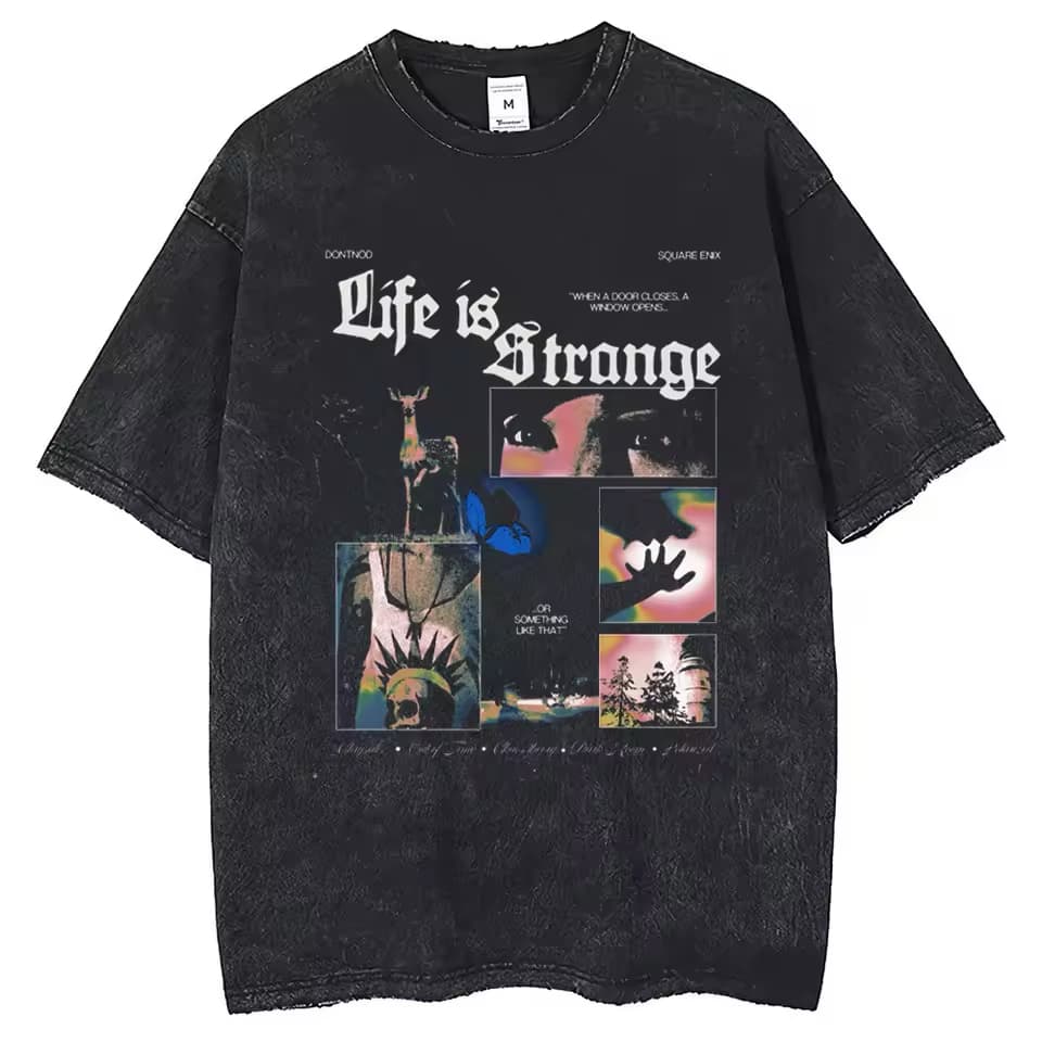 Camiseta Basica Algodao Life is Strange Painting Womb Jogo Gótico Y2k Marca Tee Unissex