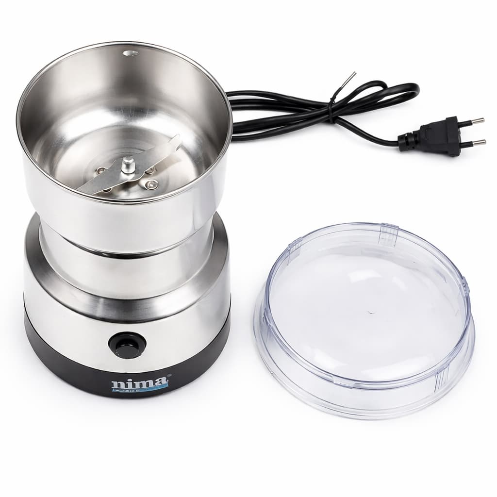 Moedor Elétrico Nima Japan 200W Inox 300ml 220V para Café Grãos Temperos e Especiarias