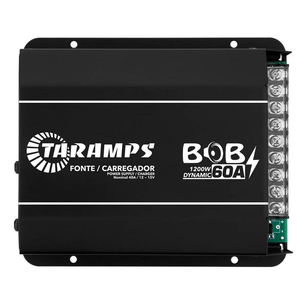 Fonte Carregador Taramps Bob 60a Bivolt Preto Som Automotivo