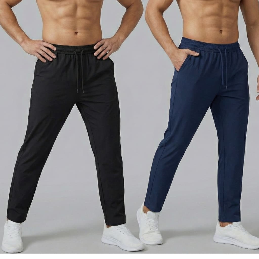 Kit 2 Calças Masculinas Tactel Com Elastano Estilo Ativo Ajuste Inteligente E Conforto Prolongado