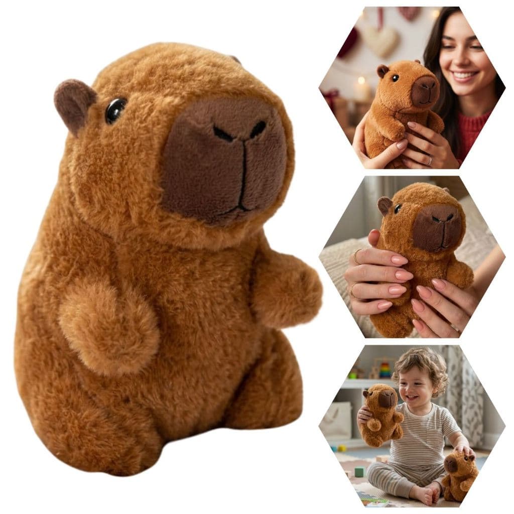 Pelucia Capivara 18cm Brinquedo Macio Para Bebe Crianca Pet Resistente Namorada Fofo Presente
