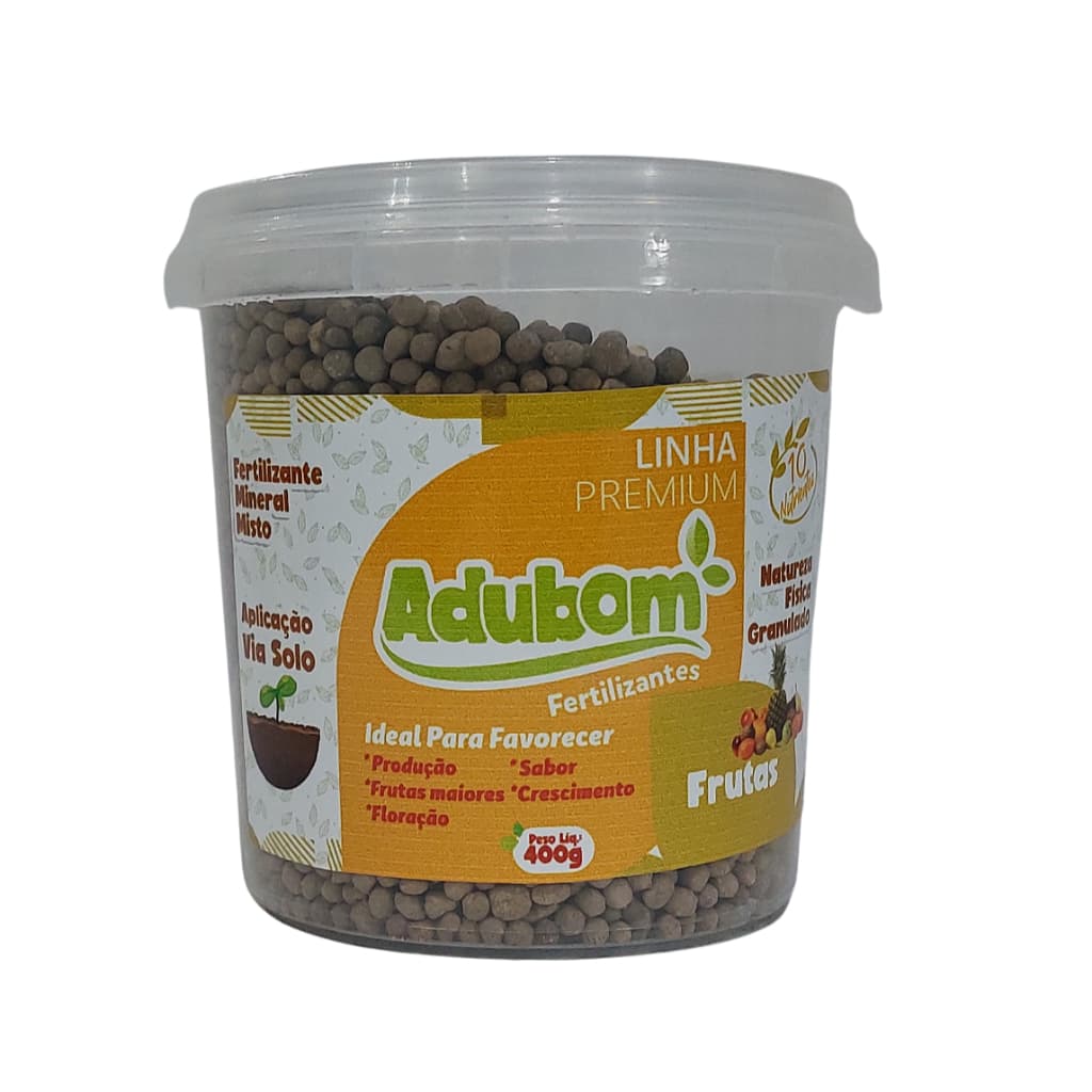 FERTILIZANTE DE LIBEAÇÃO LENTA - DIVERSOS 400 G - ADUBOM FERTILIZANTES