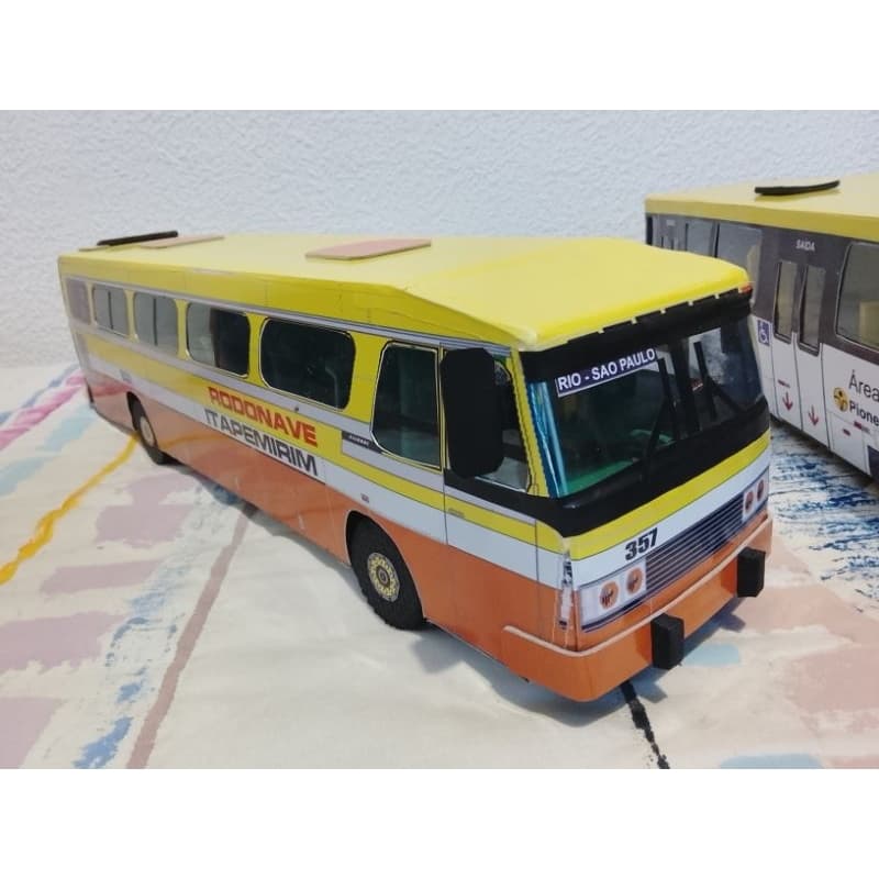 ônibus Itapemirim ciferal feito de chapa de alumínio leia descrição
