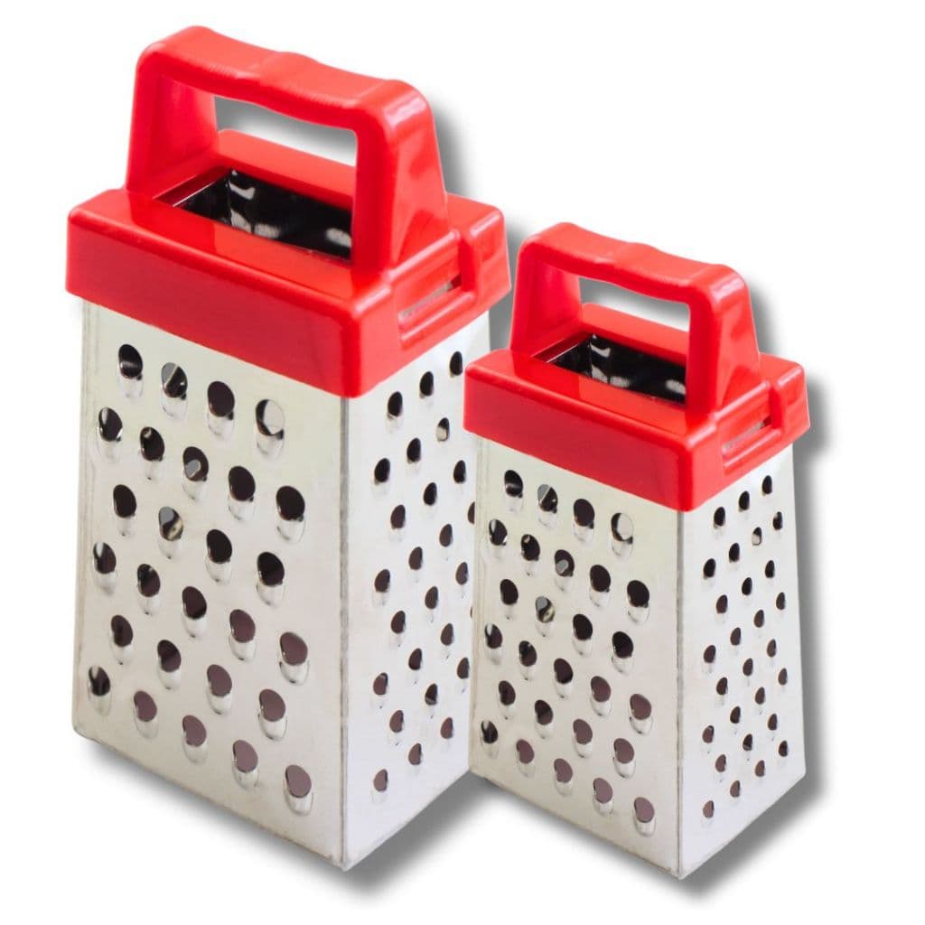 Ralador 4 Faces de Inox Com 18 Cm Afiado Rala Corta Legumes Verdura Fruta Restaurante Cozinha Casa