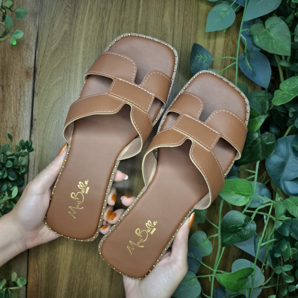 Sandália H Rasteirinha Feminina Chinelo Confortável Casual Dia a Dia Barato Simples