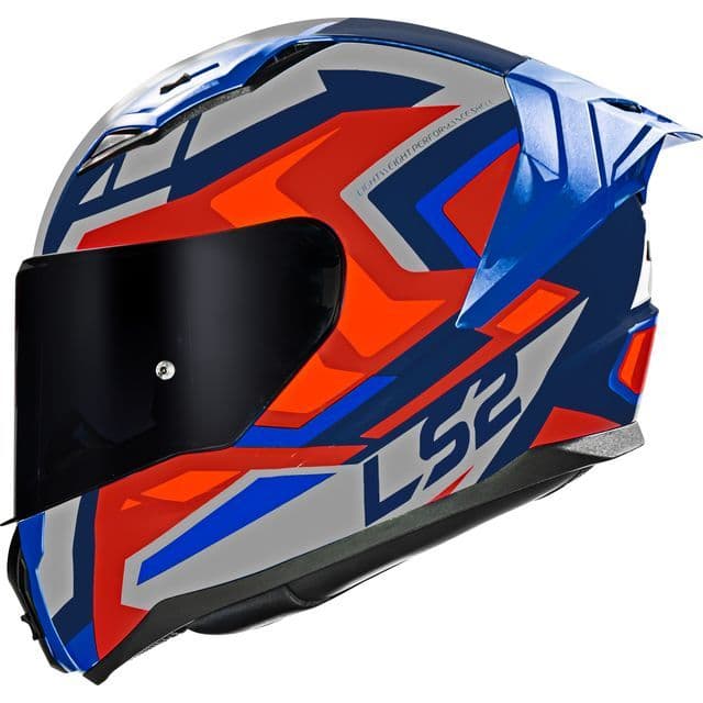 Capacete Fechado Ls2 Ff810 Vigo Spinn Cinza/Azul