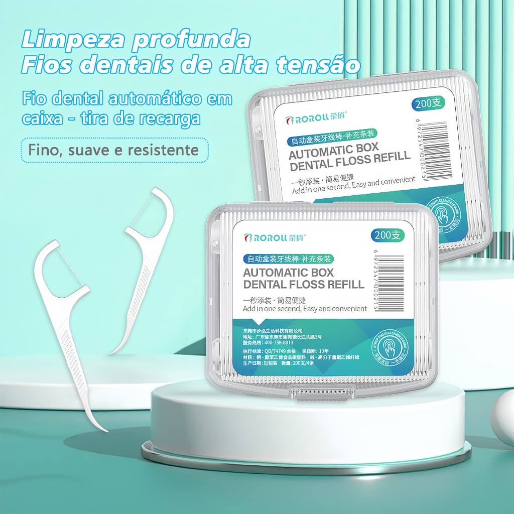 Fio Dental Ultrafino Arqueado Marisa 200 Unidades - Limpeza Profunda e Portátil