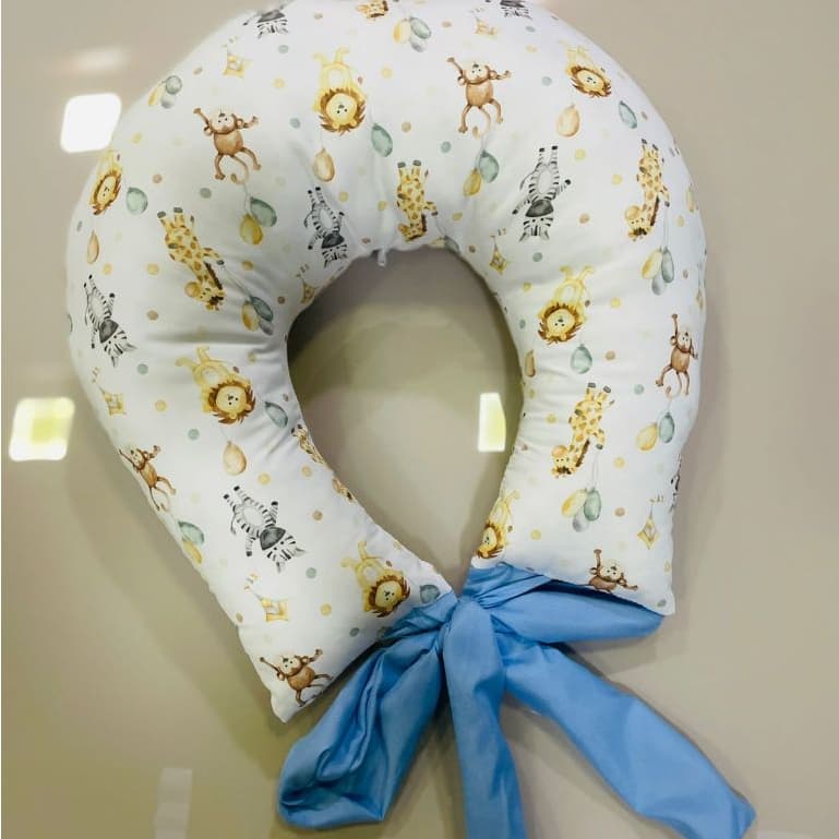 Almofada De Amamentação Ergonômica Estampas Premium Toque Macio E Conforto