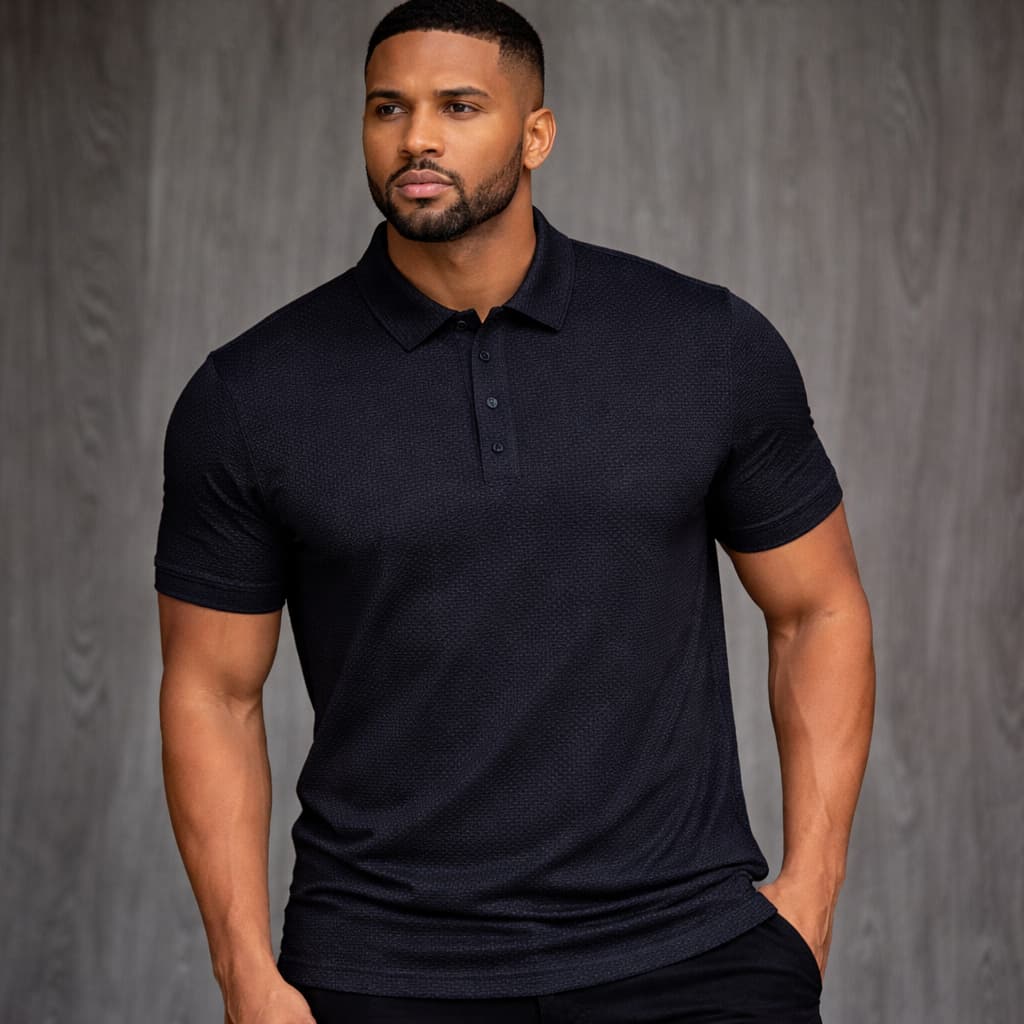 Camiseta Polo Premium Masculina Texturizada