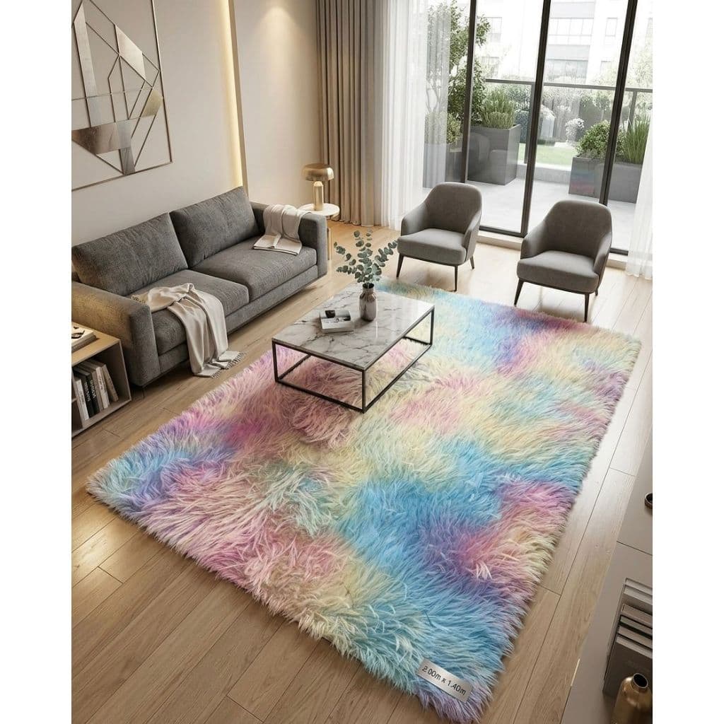 Tapete felpudo 2,00 x 1,40 peludo cores para quarto e sala!!