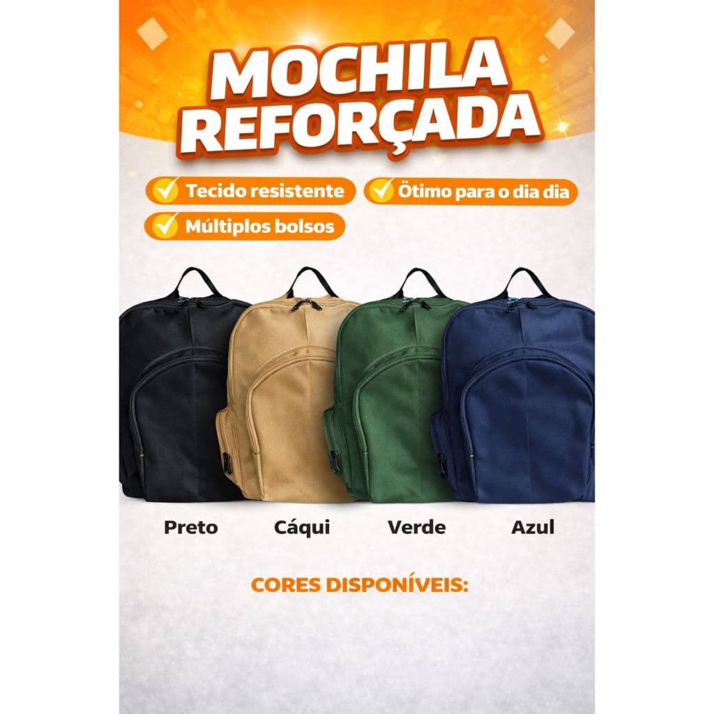Mochila de Lona A. L. Pina Tamanhos P M G