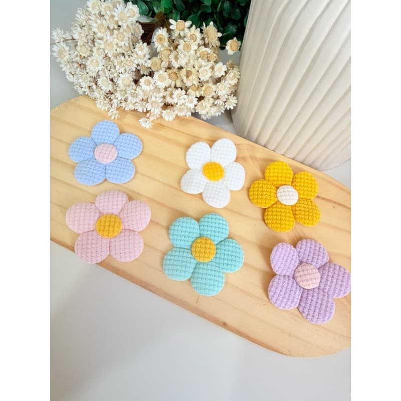 Flores de algodão 5,5cm para artesanato.
