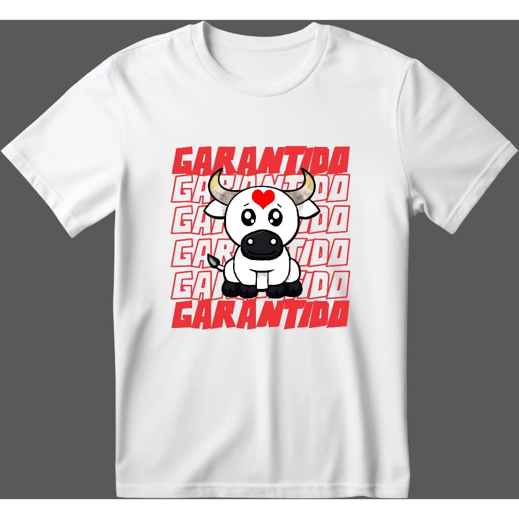 Camisa Estampa Personalizada Boi Garantido 100% Algodão 30.1 Premium T-shirt Envio Imediato.