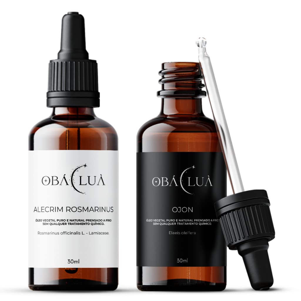 Kit das Estrelas OBÁ LUÀ Ojon e Alecrim - Óleos Vegetais 100% Naturais - Uso Capilar