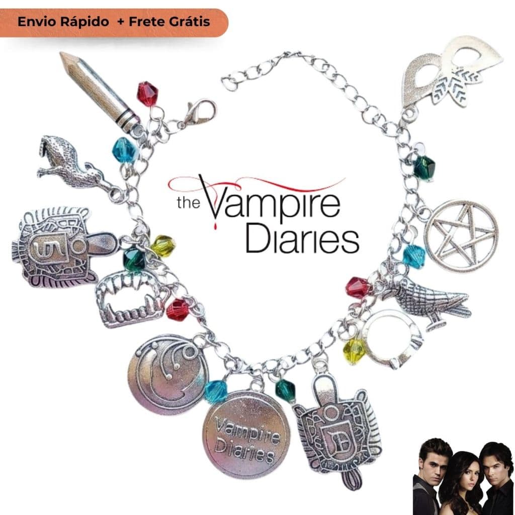 Pulseira The Vampire Diares TVD Diários De Um Vampiro Acessórios Pingente Salvatore Damon Stefan