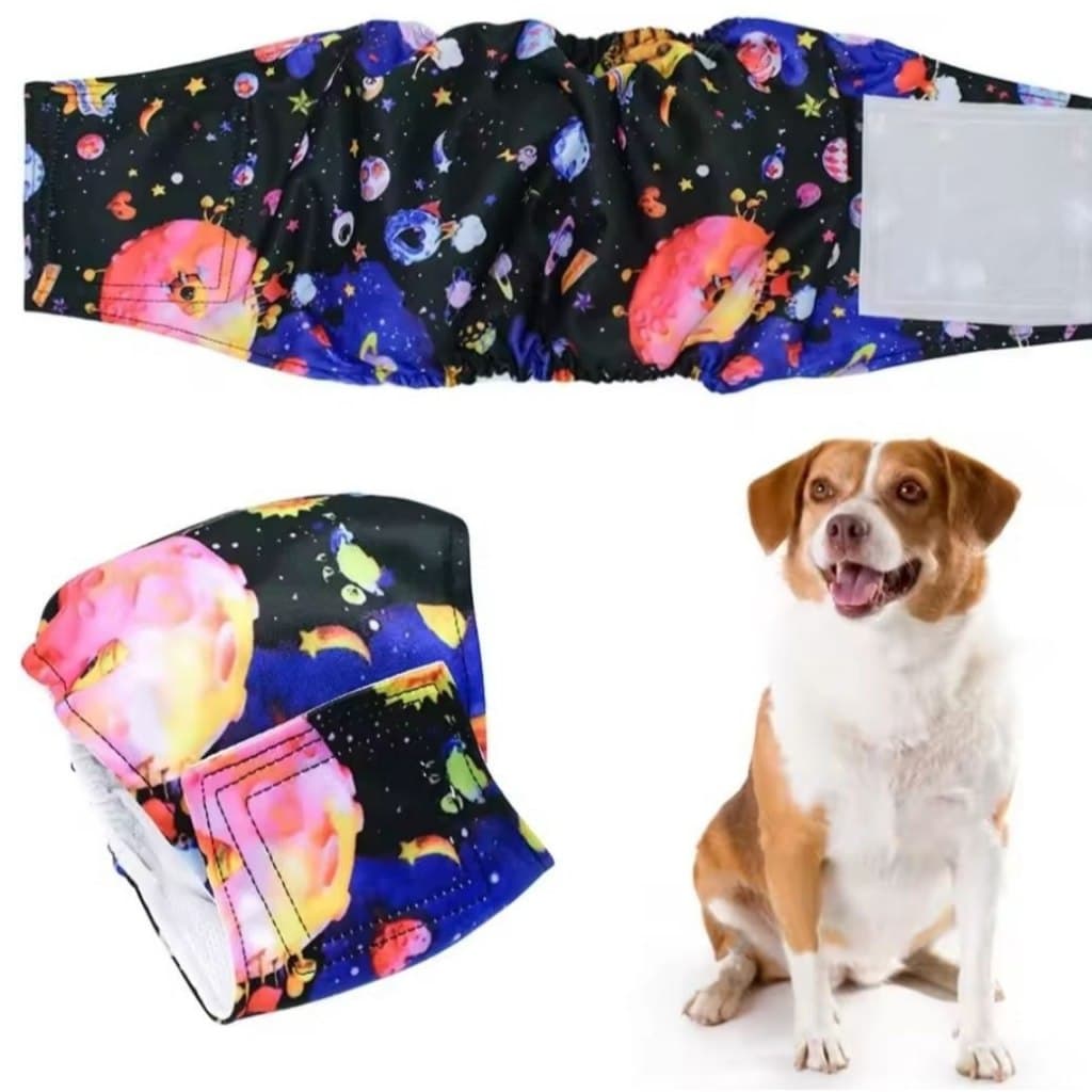 kit Fralda Pet Ecológica Reutilizável para Cães Machos Alta Absorção  Confort 2 absorventes laváveis
