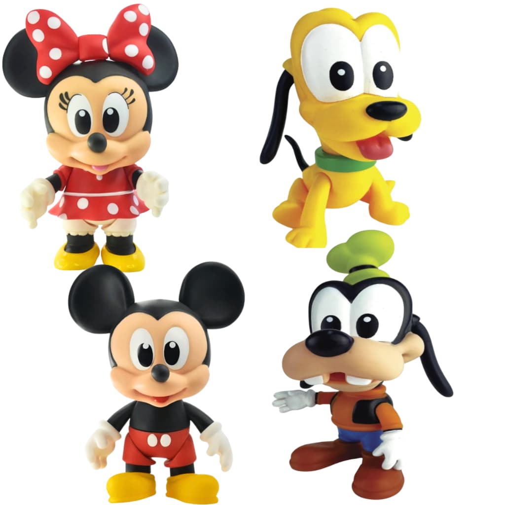 MEP Bonecos MINNIE Ou MICKEY Ou PLUTO Ou PATETA 12cm Original Disney Mini Articulado Em Vinil Brinquedo