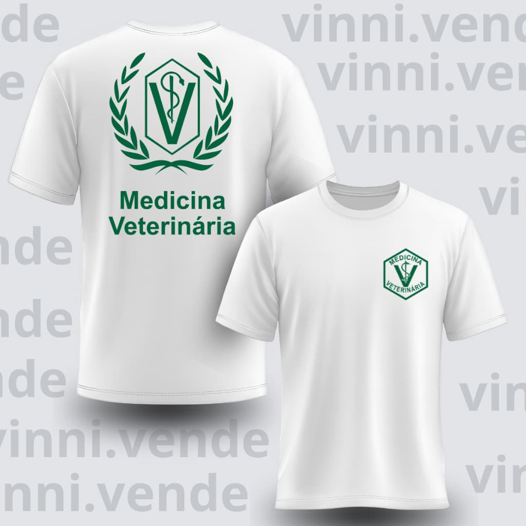 Camiseta Medicina Veterinária Profissão Estampa Premium Algodão Luxo Top