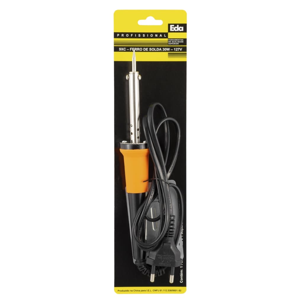 Ferro de Solda Profissional Eda 9XC - 30W 127V com Suporte