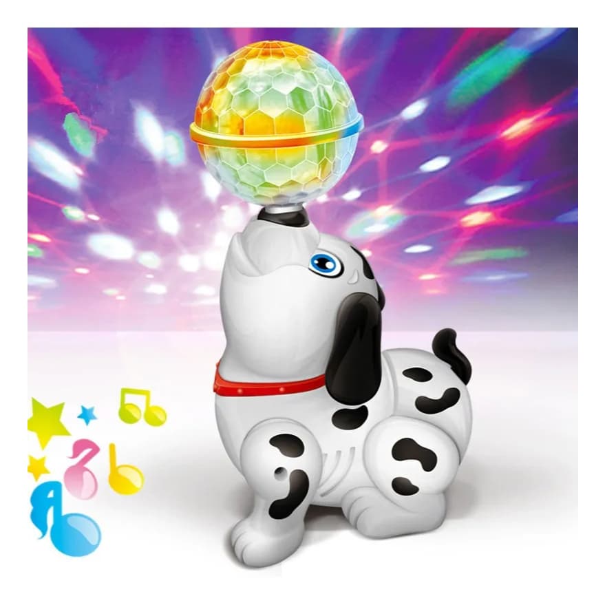 Cachorrinho Dançarino Com Luz E Som Movimento 360° Brinquedo Infantil Interativo