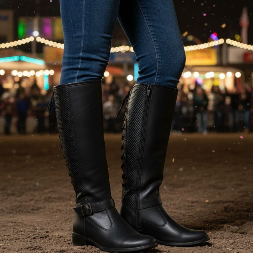 Bota Feminina Montaria Country Cano Longo Estilosa Rodeio Festa de Peão
